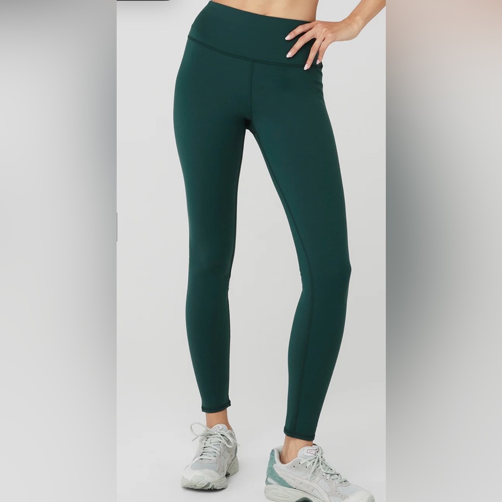 Alo Airbrush High Waisted Legging - Midnight Green S